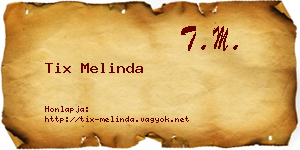 Tix Melinda névjegykártya
