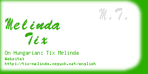 melinda tix business card